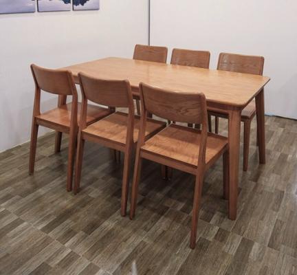 Bộ bàn ăn hiện đại 6 ghế gỗ sồi nga BGA5